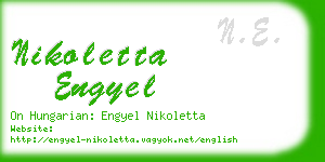 nikoletta engyel business card